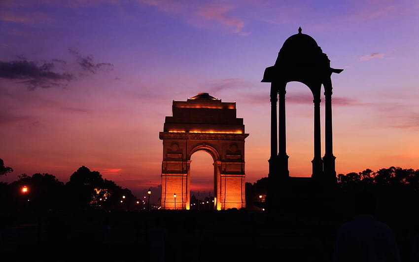 desktop-wallpaper-delhi-lingo-india-gate-night